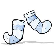 cartoon stripy socks