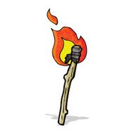flaming torche cartoon