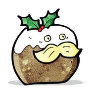 christmas pudding cartoon character N8