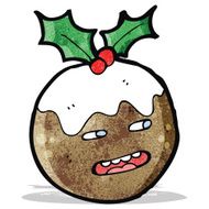 christmas pudding cartoon character N9