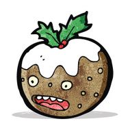 christmas pudding cartoon character N10