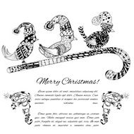 Doodle textured Christmas N2