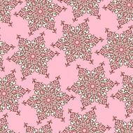 Seamless pattern with decorative snowflakes