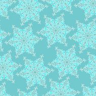 Seamless pattern with decorative snowflakes N7