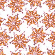 Seamless pattern with decorative snowflakes N10