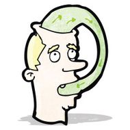 cartoon man eating his words N2