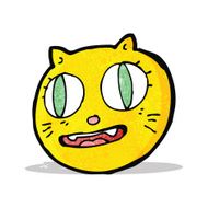cartoon cat face symbol