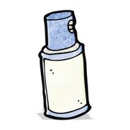 cartoon aerosol can N2