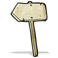 Cartoon Sign Post N7