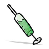 cartoon drugs syringe