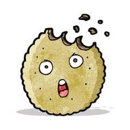 cartoon bitten cookie