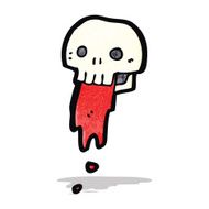 cartoon spooky skull N6