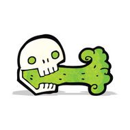 cartoon spooky skull N7