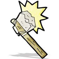 cartoon stone axe N2
