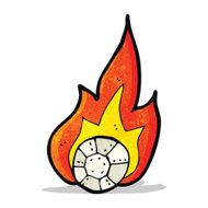 Cartoon Flaming Football N2
