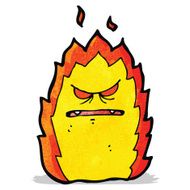 spooky flame monster cartoon N2