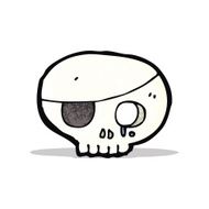 cartoon pirate skull symbol N4