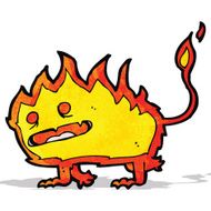 spooky flame monster cartoon N3