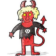 cartoon rock devil