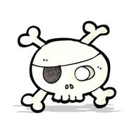 cartoon pirate skull symbol N5