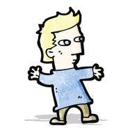 cartoon short blond man