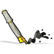 messy fountain pen cartoon