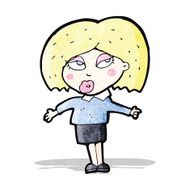 cartoon blond woman