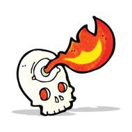 cartoon spooky skull N9