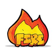 cartoon fire symbol