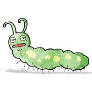 cartoon happy caterpillar N2