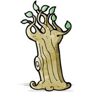 cartoon spooky tree N3