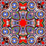 Traditional ornamental floral paisley bandanna