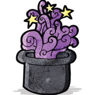 cartoon magic hat