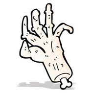 cartoon gross severed hand
