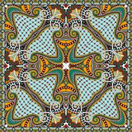 Traditional ornamental floral paisley bandanna N7