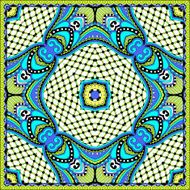 Traditional ornamental floral paisley bandanna N12