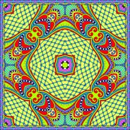 Traditional ornamental floral paisley bandanna N13
