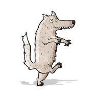 cartoon funny wolf