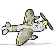 cartoon propeller plane