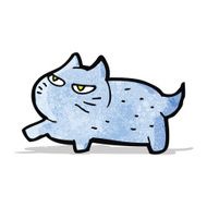 cartoon angry little cat