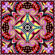 Traditional ornamental floral paisley bandanna N23
