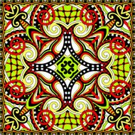 Traditional ornamental floral paisley bandanna N24