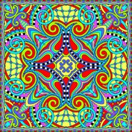 Traditional ornamental floral paisley bandanna N25