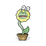 cartoon flower monster