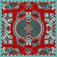 Traditional ornamental floral paisley bandanna N35