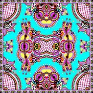 Traditional ornamental floral paisley bandanna N40