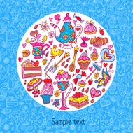 Tea party pattern background N4
