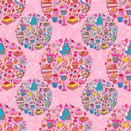 Tea party pattern background N5
