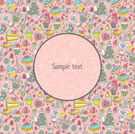 Tea party pattern background N8