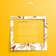 Vector white frames on the yellow wall N4